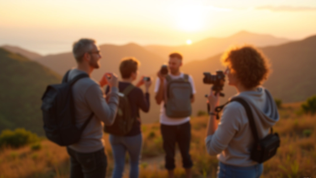 ingleburn.org Lda photography club members enjoying a landscape photography walk on a Portuguese hillside during sunset